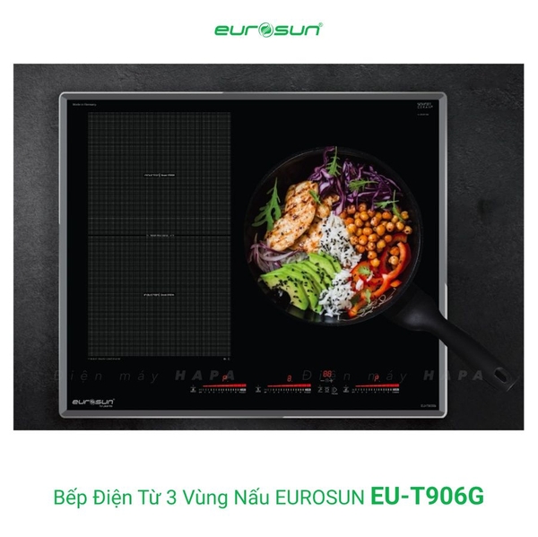 Bếp Từ Eurosun EU-T906G Vuông 3 Vùng Nấu - Nhập Khẩu CHLB Đức