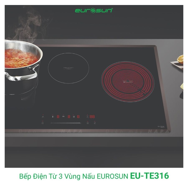 Bếp Điện Từ EUROSUN EU-TE316 3 Vùng Nấu - Nhập Khẩu Malaysia