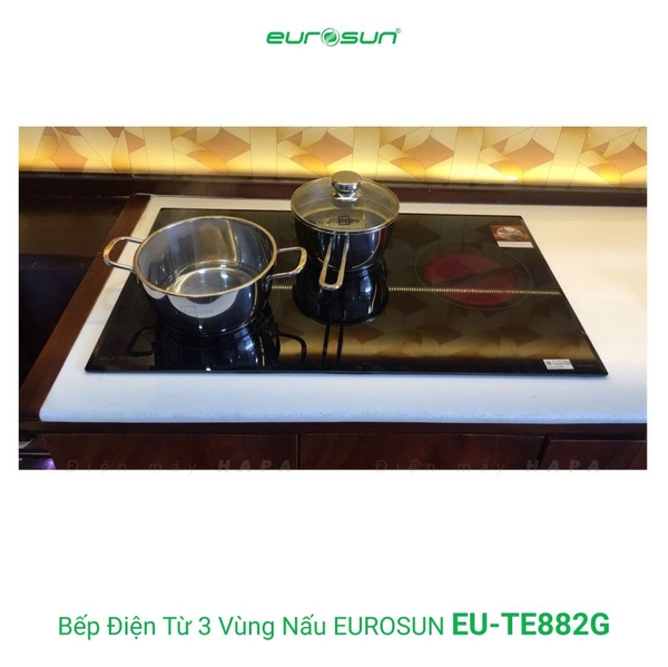 Bếp Điện Từ Eurosun EU-TE882G 3 Vùng Nấu - Nhập Khẩu CHLB Đức
