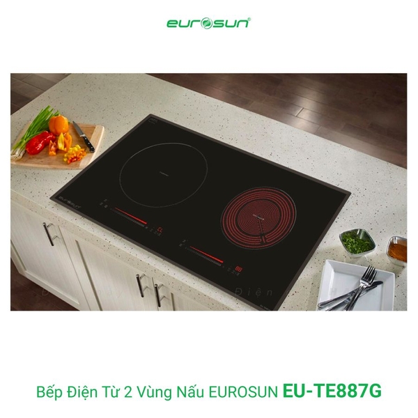 Bếp Điện Từ Eurosun EU-TE887G 2 Vùng Nấu - Nhập Khẩu CHLB Đức