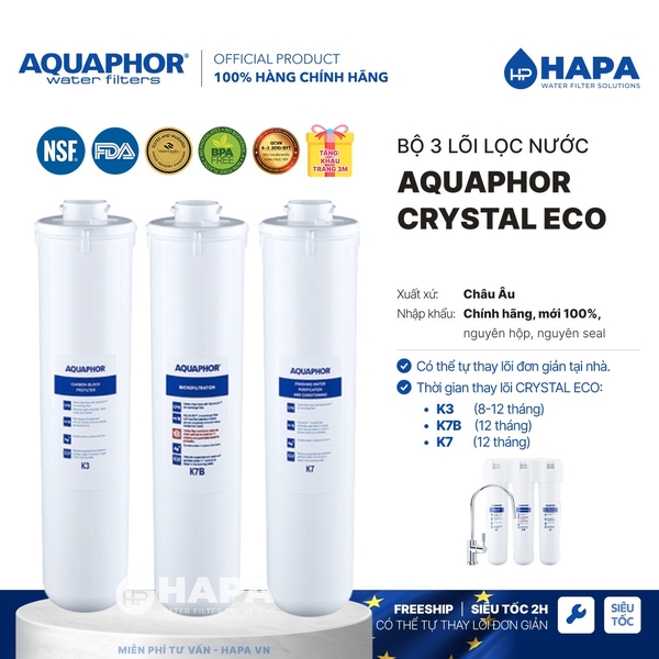 Máy Lọc Nước AQUAPHOR CRYSTAL ECO Nano Aqualen™ - Nhập Khẩu Châu Âu, Hàng Chính Hãng