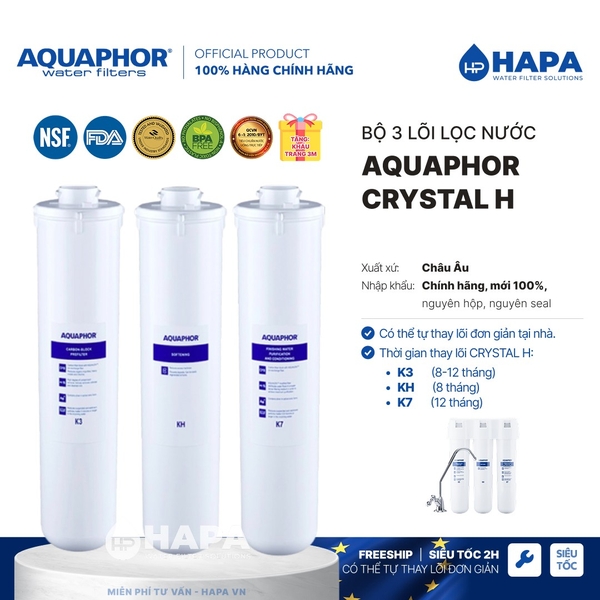 Máy Lọc Nước AQUAPHOR CRYSTAL H Nano Aqualen™ - Nhập Khẩu Châu Âu, Hàng Chính Hãng