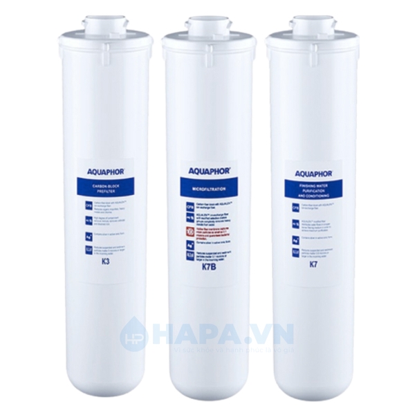 Bộ 3 Lõi Lọc Nước AQUAPHOR CRYSTAL ECO - Nhập khẩu nguyên bộ Châu Âu