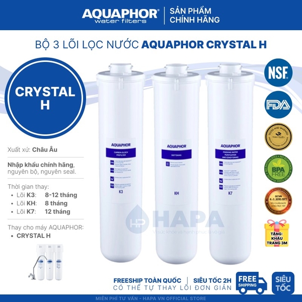 Lõi Lọc Nước AQUAPHOR K7 Châu Âu Thay Cho Máy CRYSTAL H / ECO / ECO H