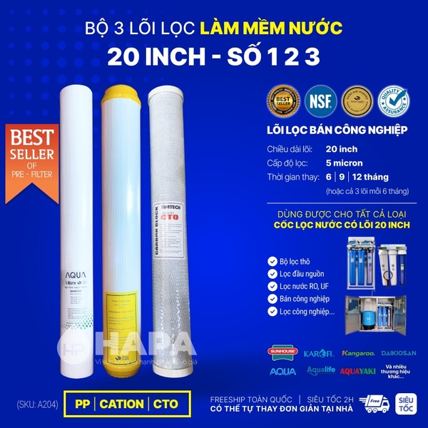 Lõi Lọc Nước Số 1 PP Plus Sediment Filter 20 inch Cho Mọi Dòng Máy