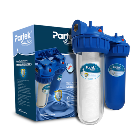 Bộ Lọc Thô 2 Cốc PARTEK P1020-2PRS Series Cao Cấp, Công Nghệ Mỹ