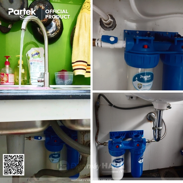Bộ Lọc Thô 2 Cốc PARTEK P1020-2PRS Series Cao Cấp, Công Nghệ Mỹ