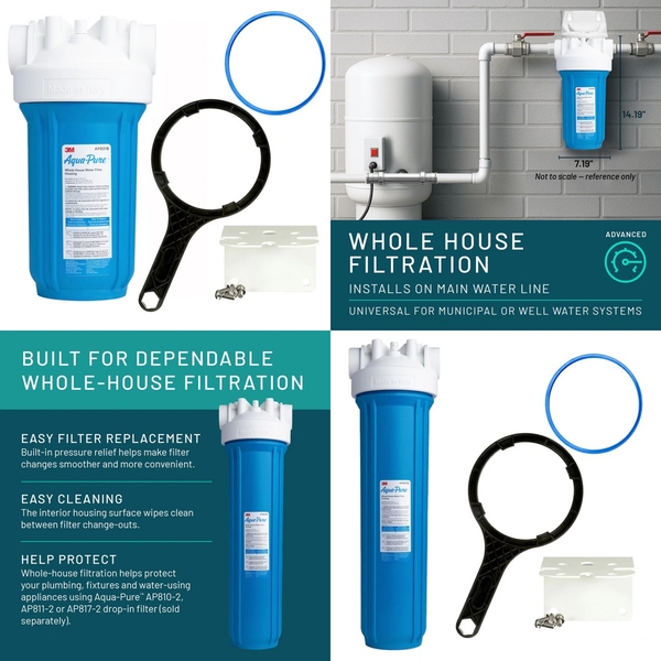 Bộ Lọc Nước Đầu Nguồn Cao Cấp 3M™ Aqua-Pure™ AP801B (10 inch), AP802B (20 inch) Big Blue