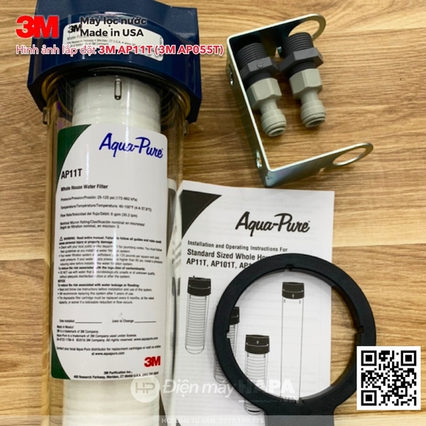 Bộ Lọc Thô 3M AP055T / AP11T Kèm Lõi 10 inch - Nhập Khẩu Mỹ