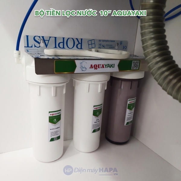 Bộ Lọc Thô 3 Cốc AQUAYAKI 10 inch - Lọc Nước Sinh Hoạt, Đầu Nguồn
