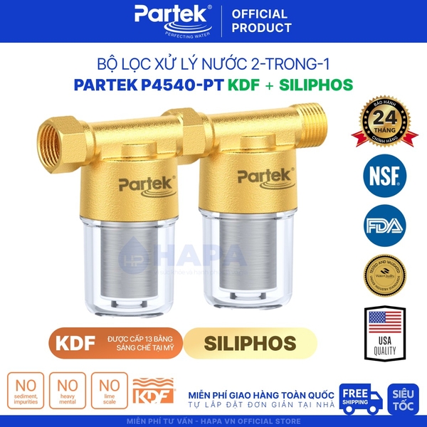 Bộ Lọc Thô 2 Cốc PARTEK P1020-2PRS Series Cao Cấp, Công Nghệ Mỹ - Hàng Chính Hãng