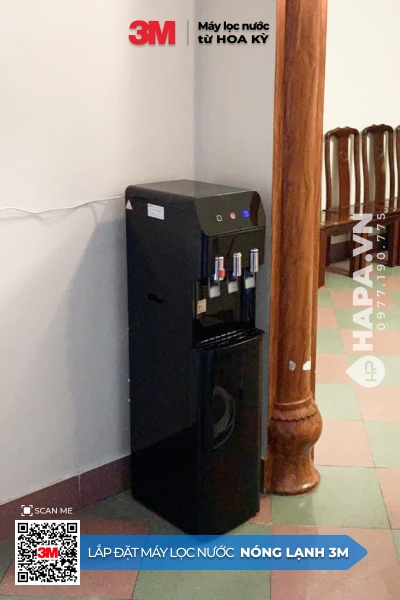 Máy Lọc Nước Nóng Lạnh 3 Vòi (Màu Đen) - Bộ lọc nhập khẩu Mỹ