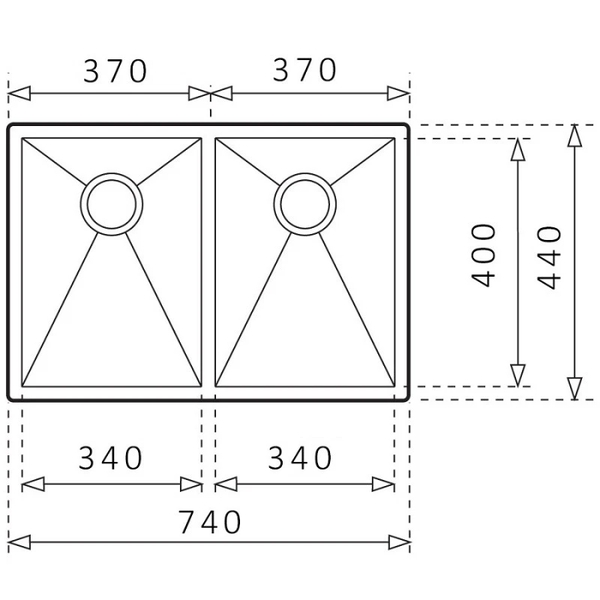 Chậu Rửa Teka BE LINEA R15 2B 740 115030007