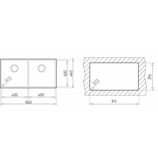Chậu Rửa Teka BE LINEA RS15 2B 860 115030006