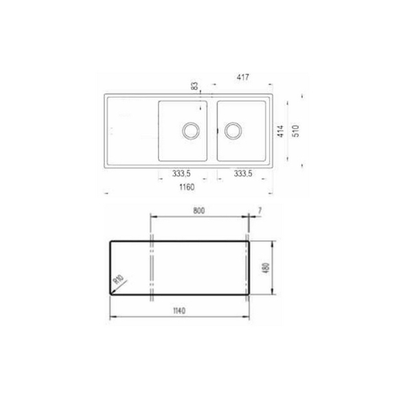 Chậu Rửa Teka STONE 80 B-TG 2B 1D BLACK 115400011