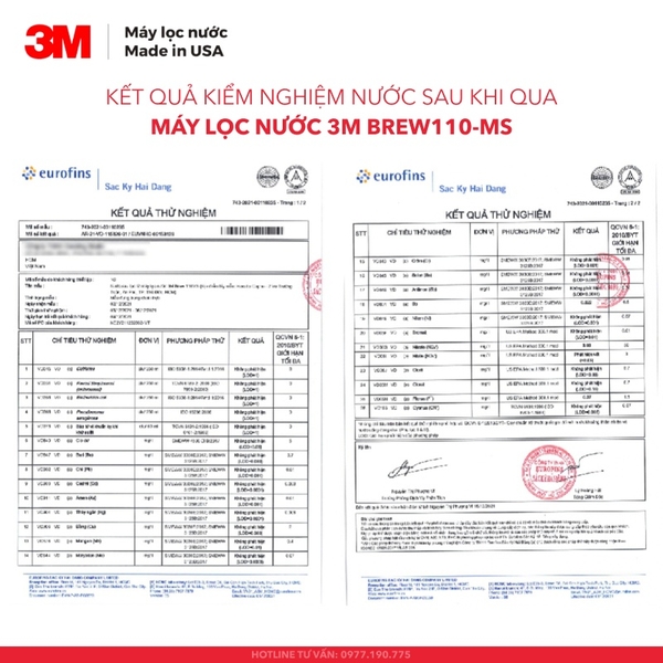 Chứng nhận chất lượng của Máy Lọc Nước 3M BREW110-MS - Hàng Chính Hãng