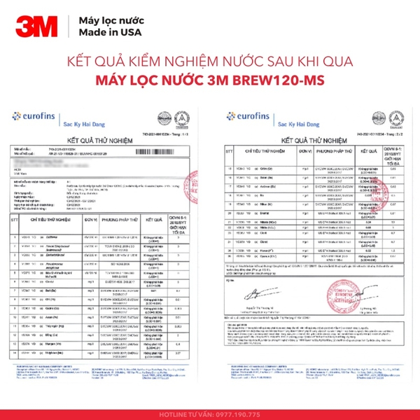 Chứng nhận chất lượng của Máy Lọc Nước Uống Trực Tiếp 3M BREW120-MS - Hàng Chính Hãng