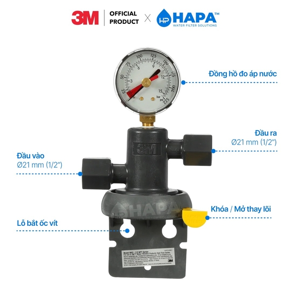 Đầu Chụp 3M NH3 Cho Máy Lọc Nước 3M ICE190-S - Phụ Kiện Chính Hãng 3M