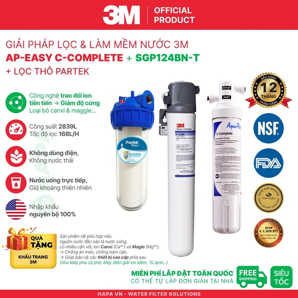 Máy Lọc Nước 3M AP-EASY C-COMPLETE Uống Trực Tiếp Từ Vòi - Nhập khẩu 3M Mexico