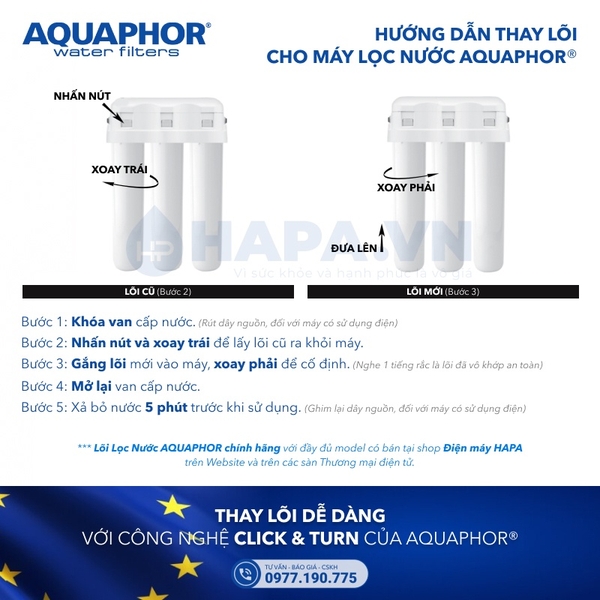 Lõi Lọc Nước AQUAPHOR Đầy Đủ Models - Nhập Khẩu Châu Âu