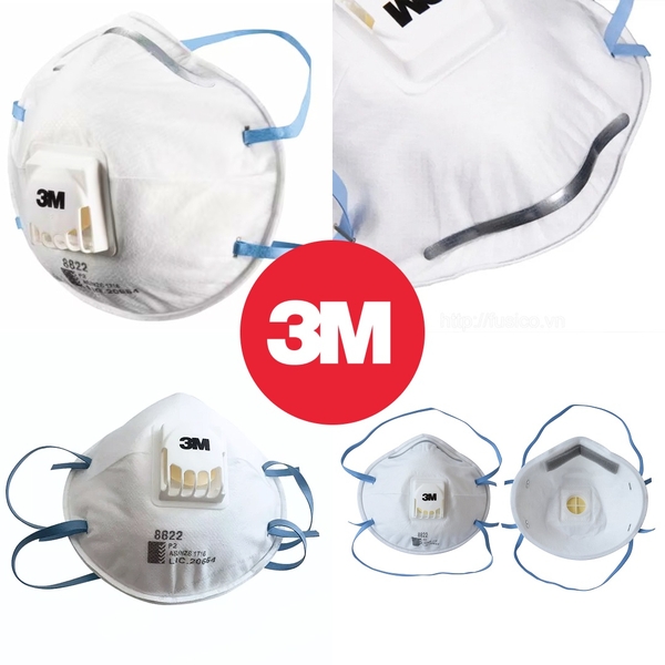 Khẩu Trang 3M 8822 P2 Tiêu Chuẩn Có Van Cool Flow™ - Hàng Chính Hãng 3M