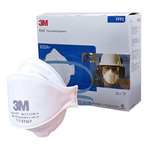 Khẩu Trang 3M 9320A+ Aura™ Chuẩn FFP2 Châu Âu - Hàng Chính Hãng 3M