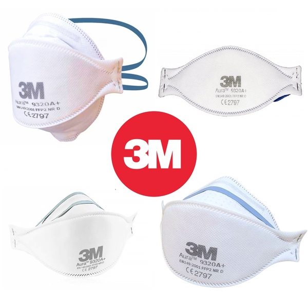 Khẩu Trang 3M 9320A+ Aura™ Chuẩn FFP2 Châu Âu - Hàng Chính Hãng 3M