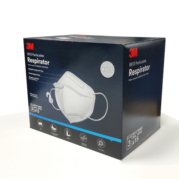 Khẩu Trang 3M KN95 9513 (Hộp 45 cái) - Chính hãng 3M Singapore