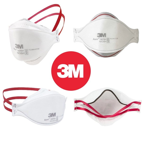 Khẩu Trang 3M 1870+ Aura™ Tiêu Chuẩn Y Tế N95 - Hàng Chính Hãng 3M