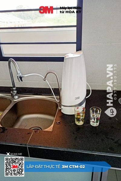 Máy Lọc Nước Uống Để Bàn 3M CTM-02, DIY Tự Lắp Dễ Dàng, Không Khoan Đục