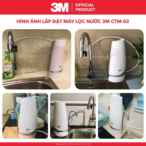 Máy Lọc Nước Uống Để Bàn 3M CTM-02, DIY Tự Lắp Dễ Dàng, Không Khoan Đục