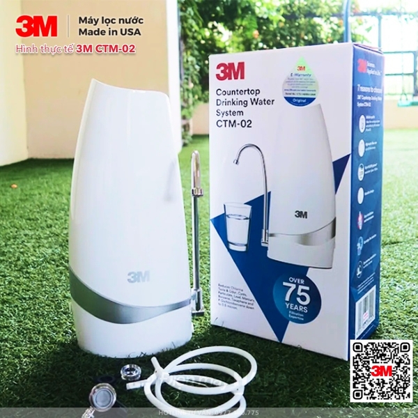 Máy Lọc Nước Uống Để Bàn 3M CTM-02, DIY Tự Lắp Dễ Dàng, Không Khoan Đục