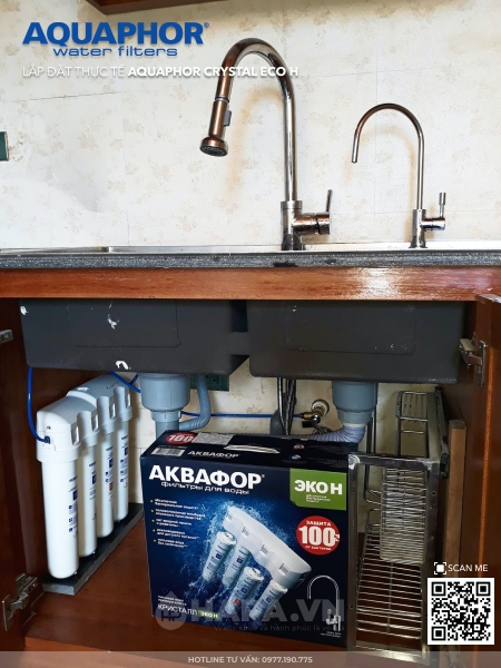 Máy Lọc Nước AQUAPHOR CRYSTAL ECO H Nano Aqualen™ - Nhập Khẩu Châu Âu