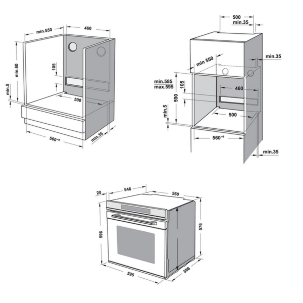 Lò Nướng Âm Tủ 72 lít Hafele HO-8T72A