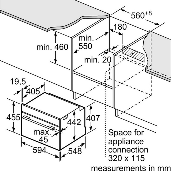 Lò Nướng Kết Hợp Hấp Bosch HMH.CSG656RS1 Serie 8 - 47 Lít
