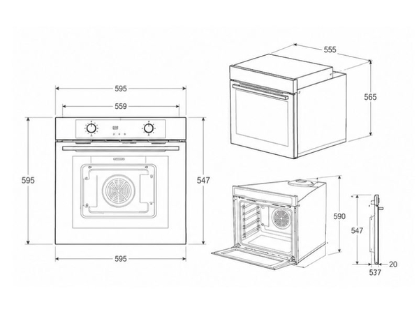 Lò Nướng ĐIỆN Teka AIR FRY HLB 8416 111000045 - 71 Lít