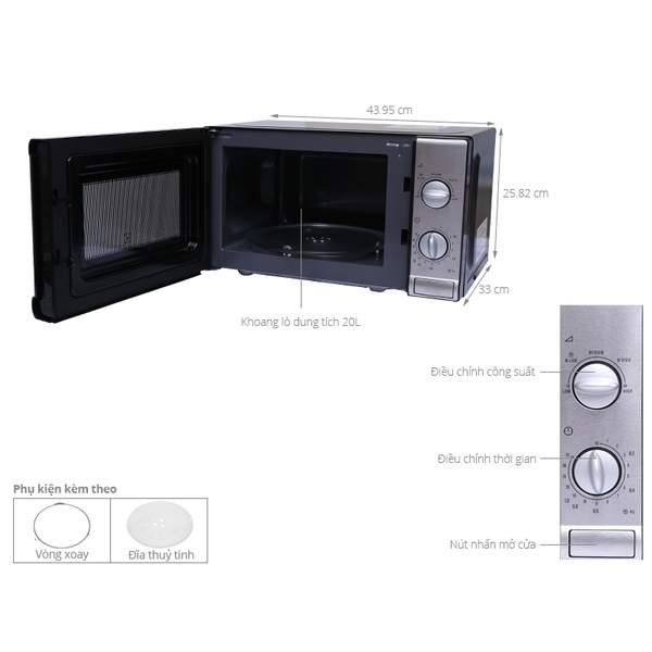 Lò Vi Sóng ELECTROLUX EMM2026MX 20 lít