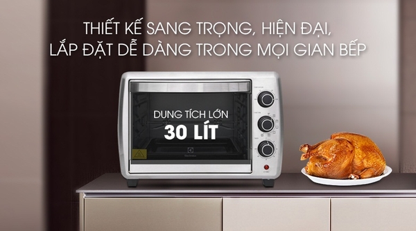 Lò Nướng Để Bàn Electrolux EOT30MXC 30 lít - Chính Hãng
