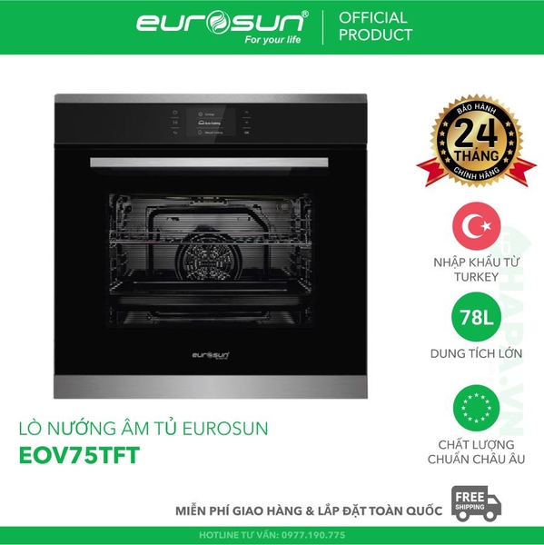 Lò Nướng EUROSUN EOV75TFT 78 Lít Cao Cấp - Nhập Khẩu CHLB Đức