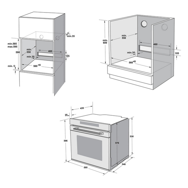 Lò Nướng Kết Hợp Hấp Âm Tủ 72 lít Hafele HSO-8T72A 538.61.461