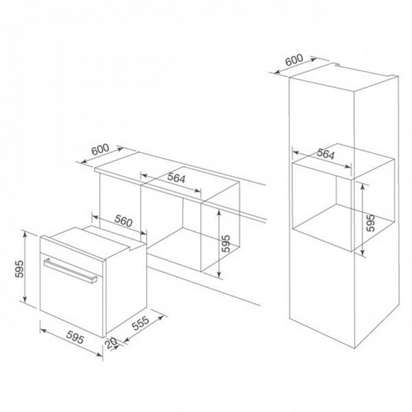 Lò Nướng Điện Malloca MOV-72 PYRO Âm Tủ 70L