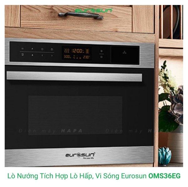 Lò Nướng Kết Hợp Hấp, Vi Sóng EUROSUN OMS36EG 36L - Nhập Khẩu Malaysia