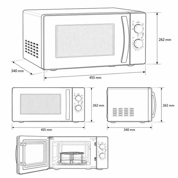 Lò Vi Sóng Có Nướng Để Bàn ELECTROLUX EMG23K38GB 23L