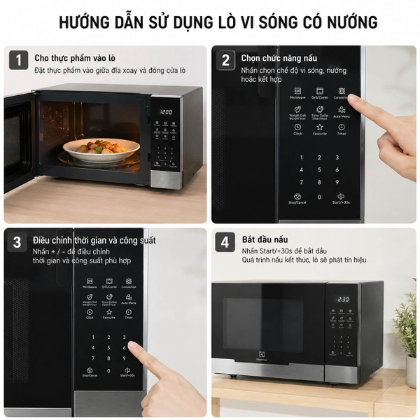 Lò Vi Sóng Có Nướng ELECTROLUX EMG23DI9EBP 23L