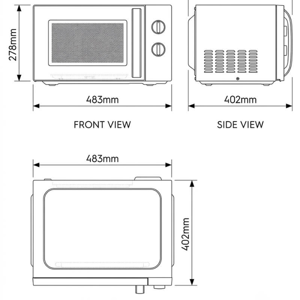 Lò Vi Sóng Để Bàn 23L Electrolux EMM23K18GW