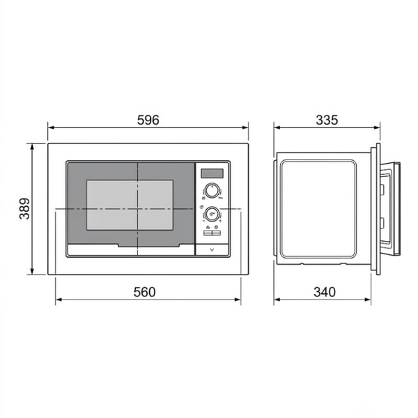 Lò Vi Sóng Electrolux EMS2085X, âm nhỏ gọn 60cm, dung tích 20L