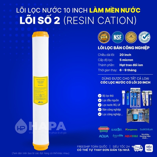 Bộ Lọc Thô 1 Cốc AQUAYAKI 20 inch - Xử lý cặn bẩn nước đầu vào, Bảo vệ lọc tinh, Hàng Chính Hãng