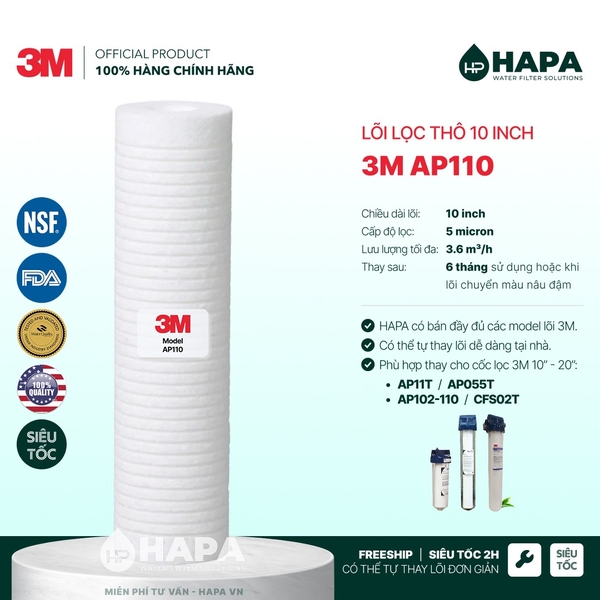 Lõi Lọc Nước 3M™ Aqua-Pure™ Made in USA, Đầy Đủ Models - Nhập Khẩu Mỹ