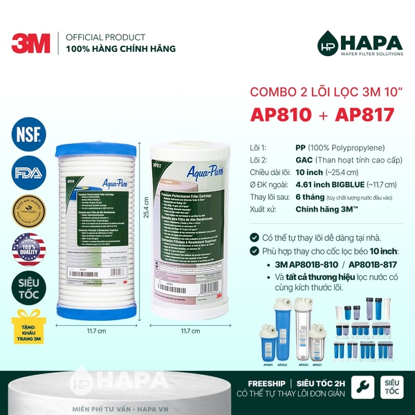 Lõi Lọc Nước 3M™ Aqua-Pure™ Made in USA, Đầy Đủ Models - Nhập Khẩu Mỹ