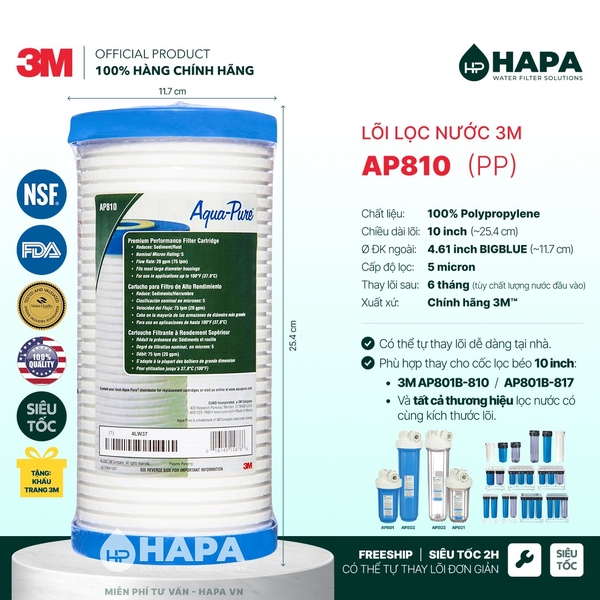Lõi Lọc Nước 3M™ Aqua-Pure™ Made in USA, Đầy Đủ Models - Nhập Khẩu Mỹ